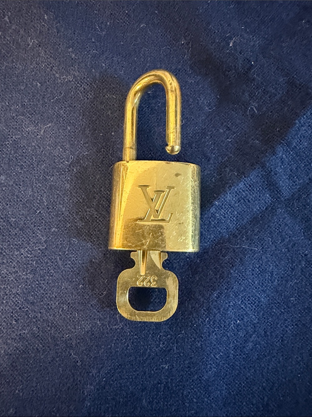 Louis Vuitton Gold Padlock with Key 322
